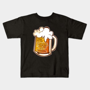 Dark Side of The BEER - Funny Retro Vintage Octoberfest T-Shirt Kids T-Shirt